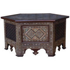 Moroccan Inlaid Coffee Table, 1960s