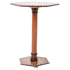 Moroccan Inlaid Hexagon Table or Stand