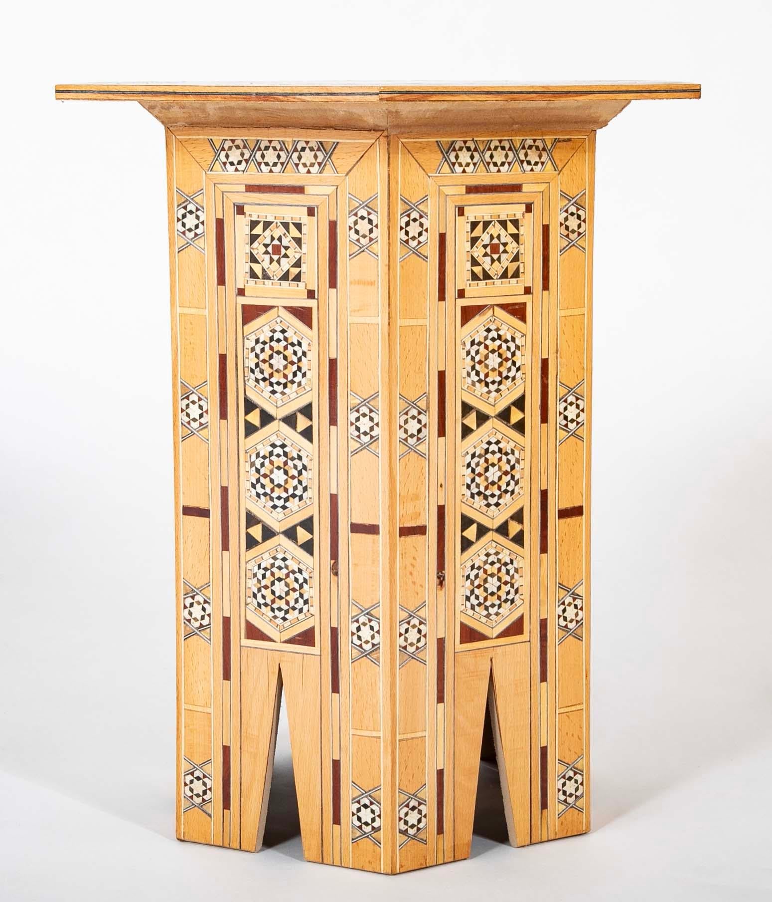 Moroccan Inlaid Hexagonal Inlaid Side Tables, Set of Three For Sale 6