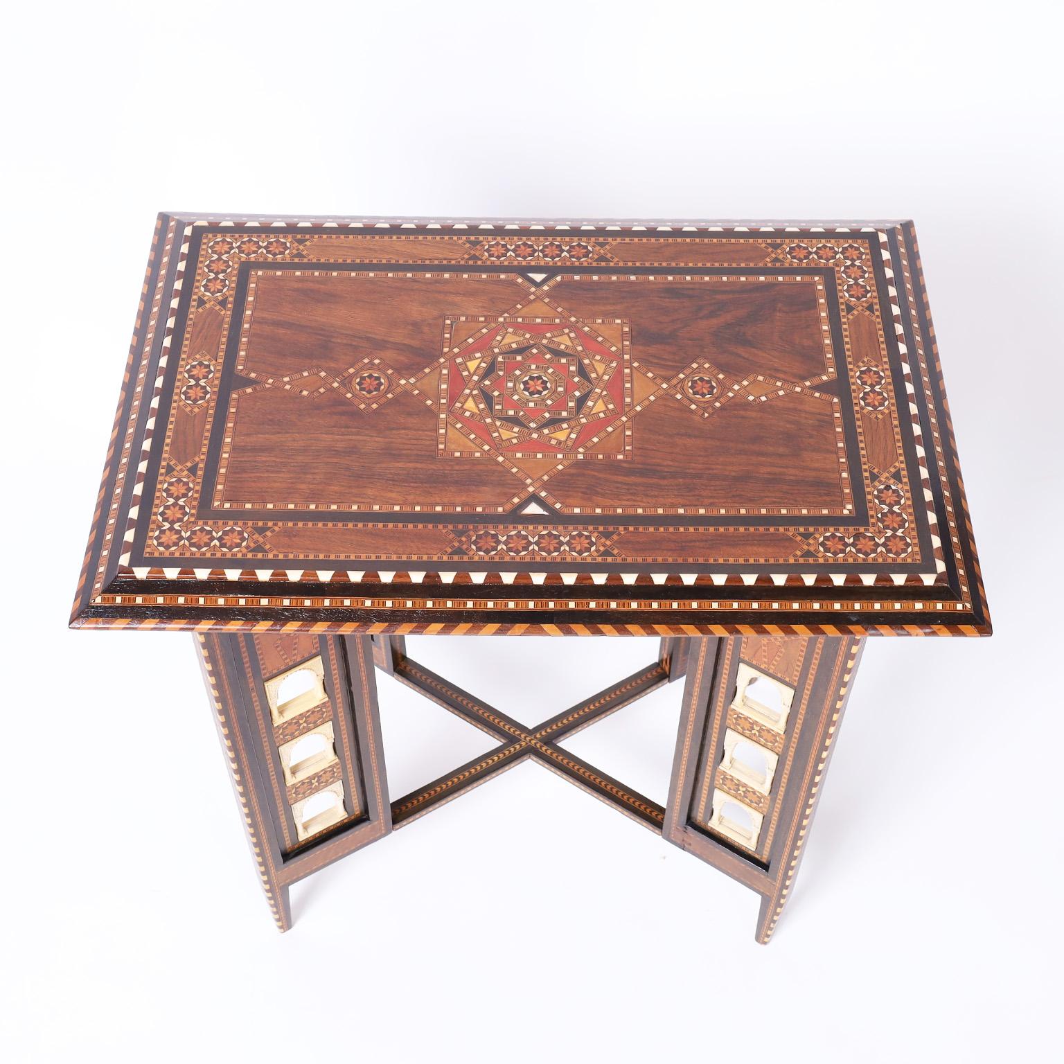 Moorish Moroccan Inlaid Occasional Table or Stand