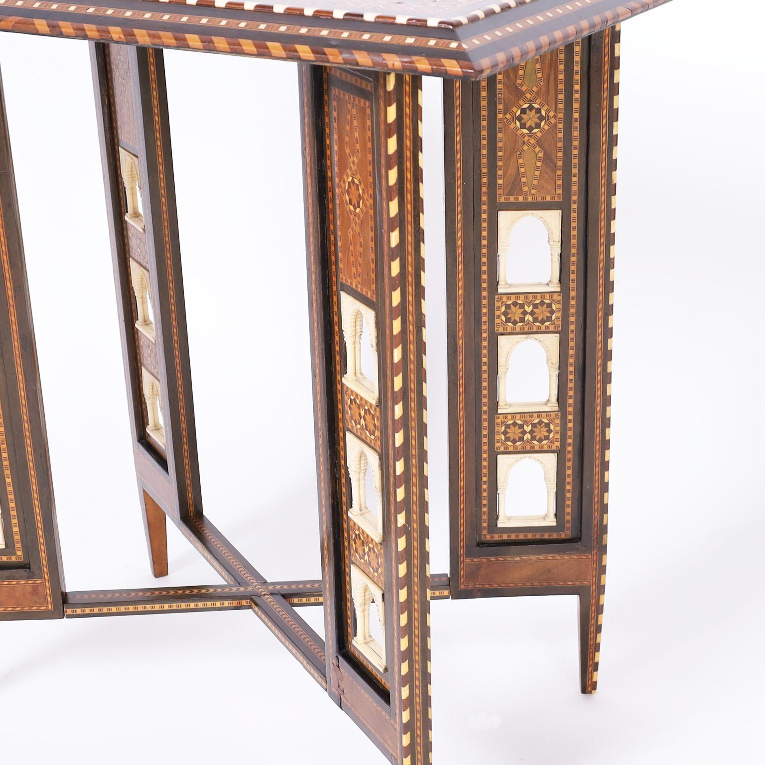 Moroccan Inlaid Occasional Table or Stand 1