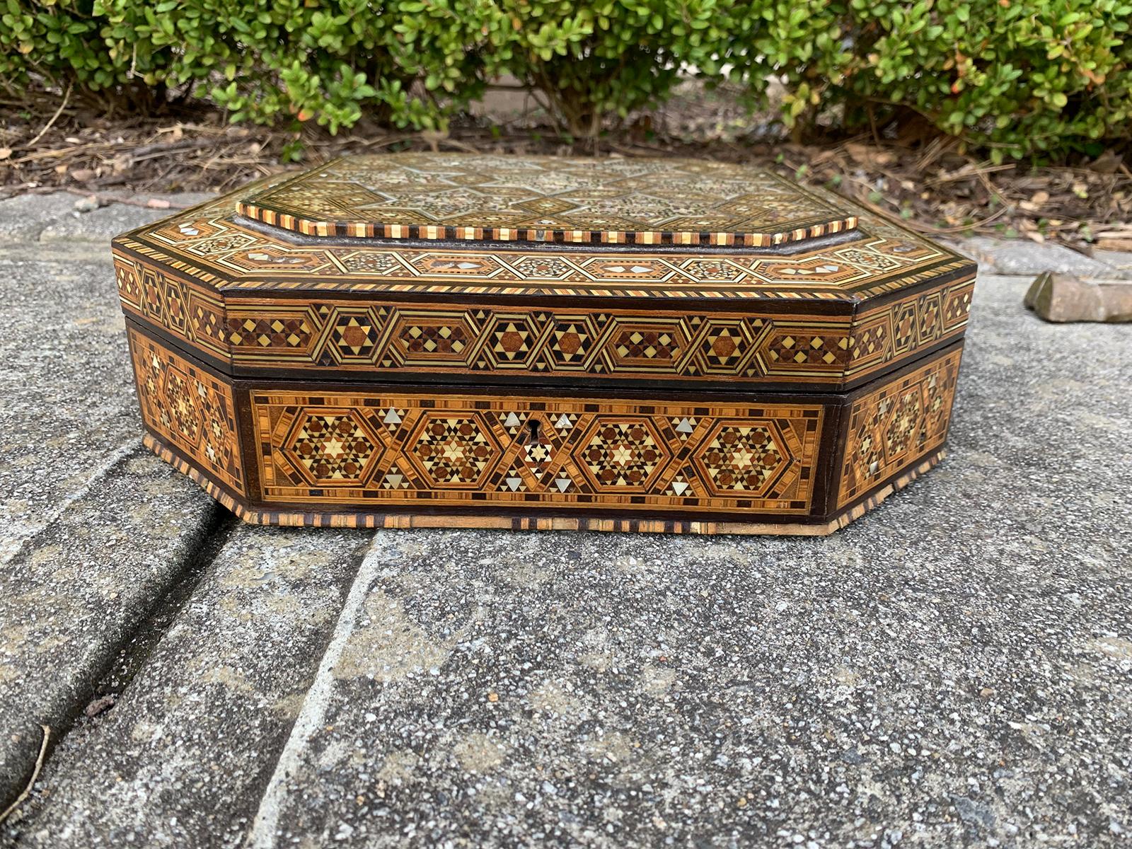 Moroccan Inlaid Octagonal Box, circa 1900 9