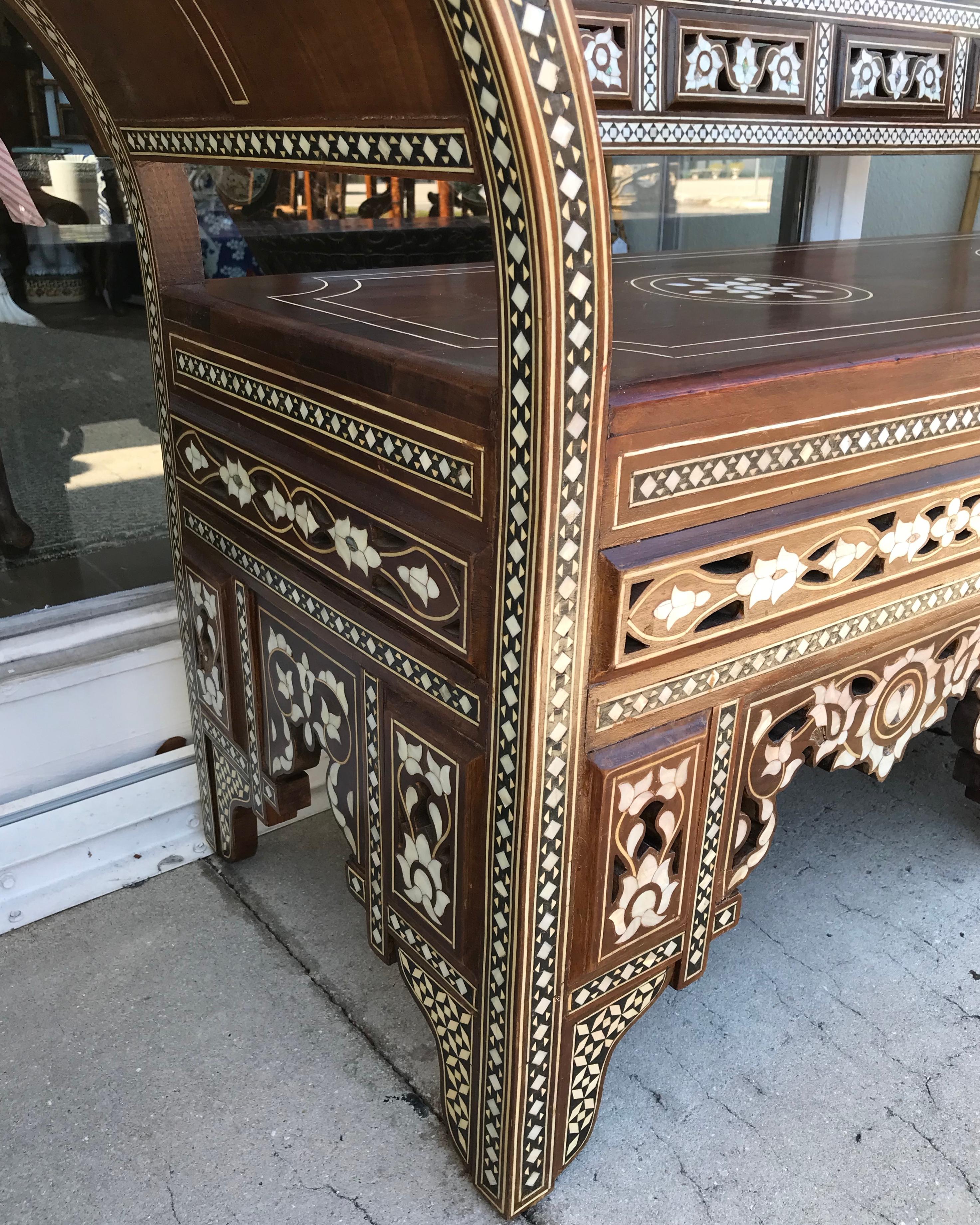 Moroccan Inlaid Settee 4