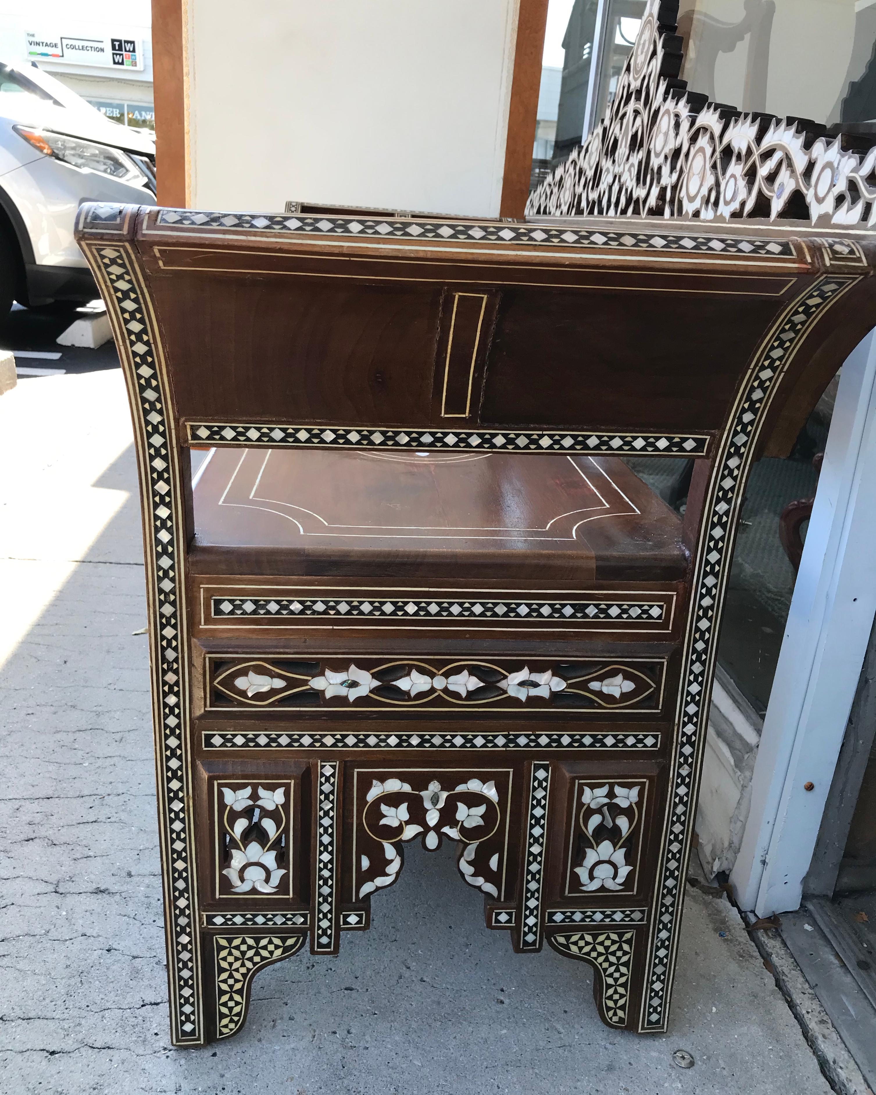 Moroccan Inlaid Settee 1