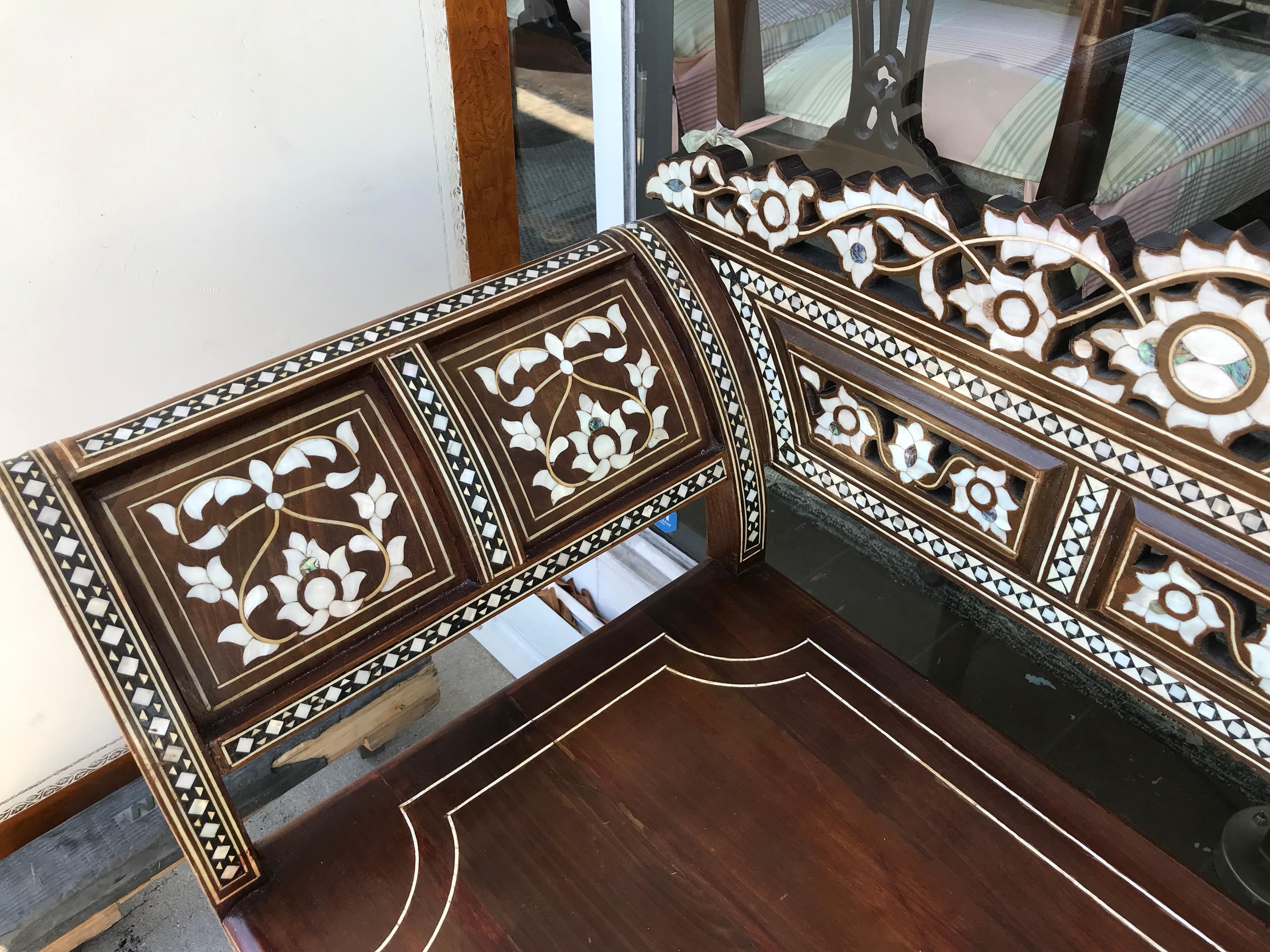 Moroccan Inlaid Settee 3