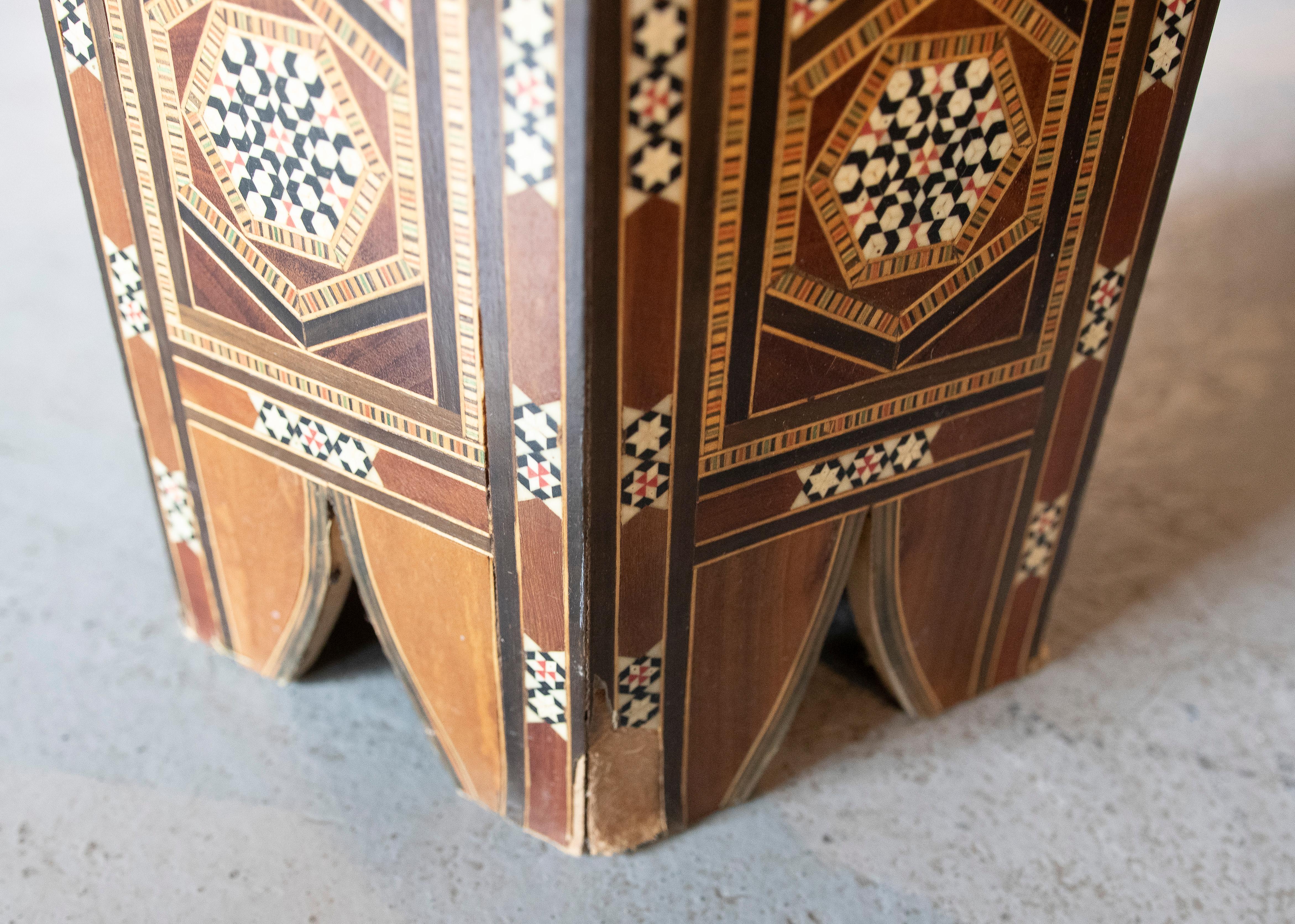 Moroccan Inlaid Side Table  For Sale 7