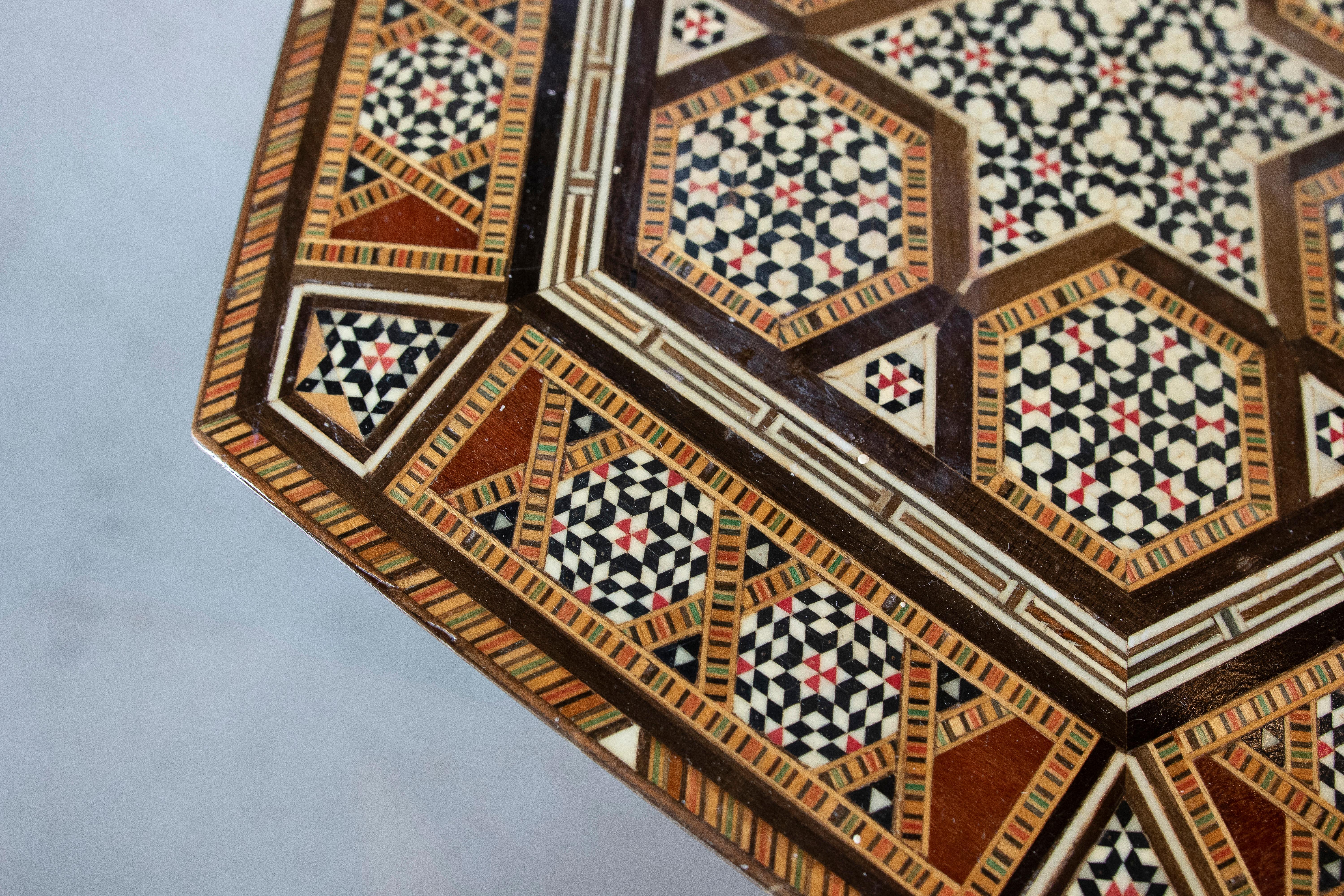 Moroccan Inlaid Side Table  For Sale 3