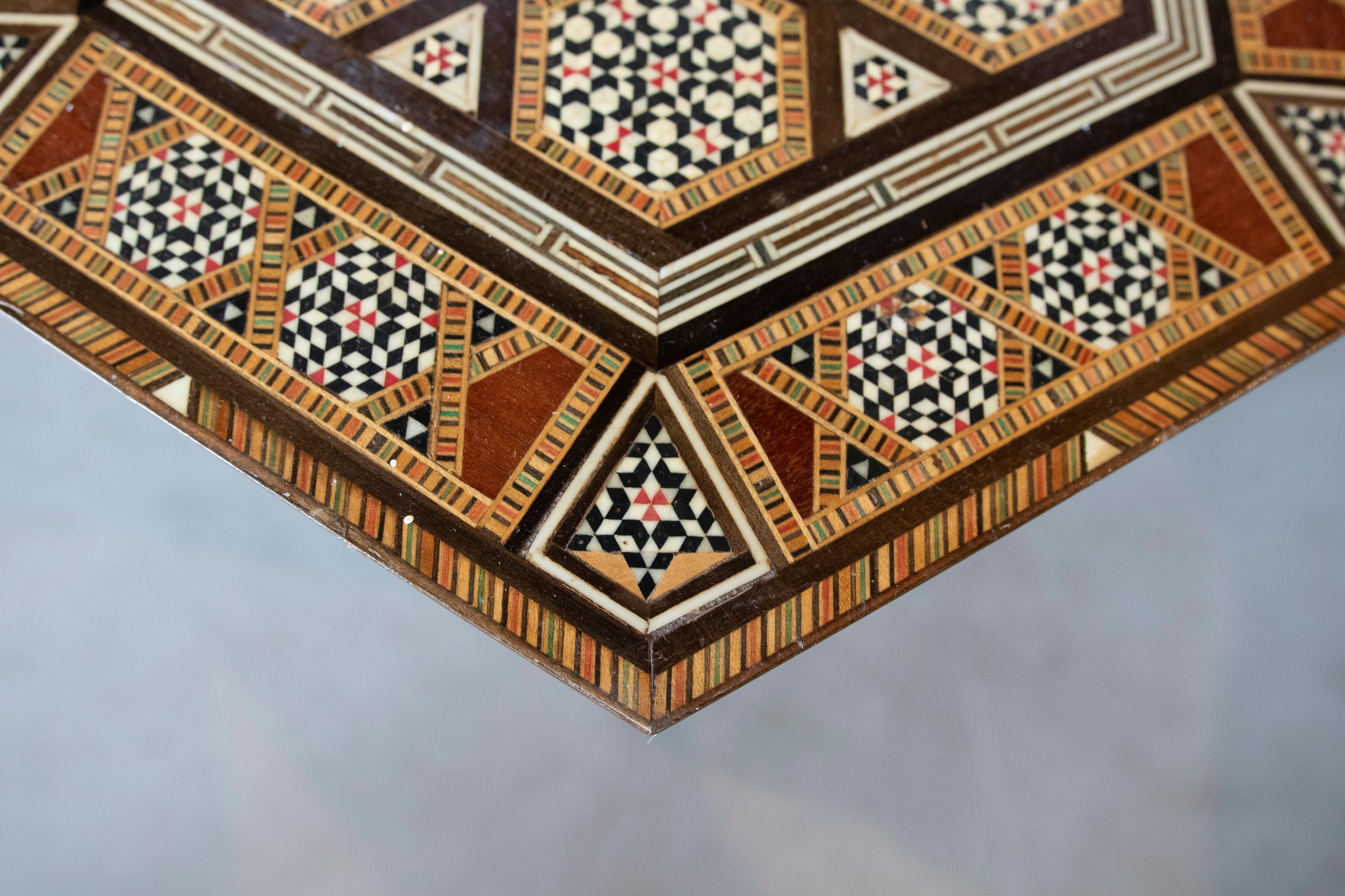 Moroccan Inlaid Side Table  For Sale 4