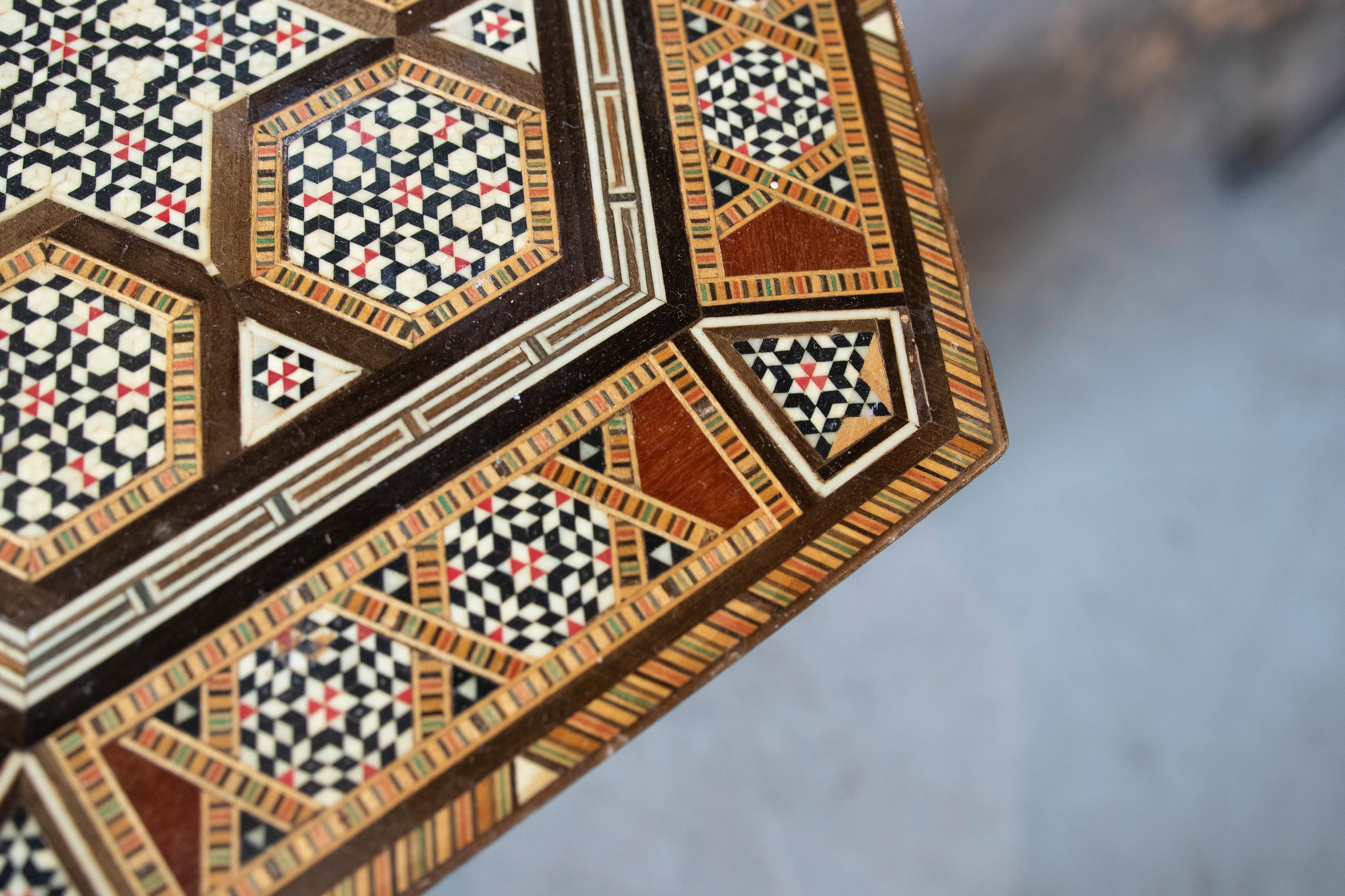 Moroccan Inlaid Side Table  For Sale 5
