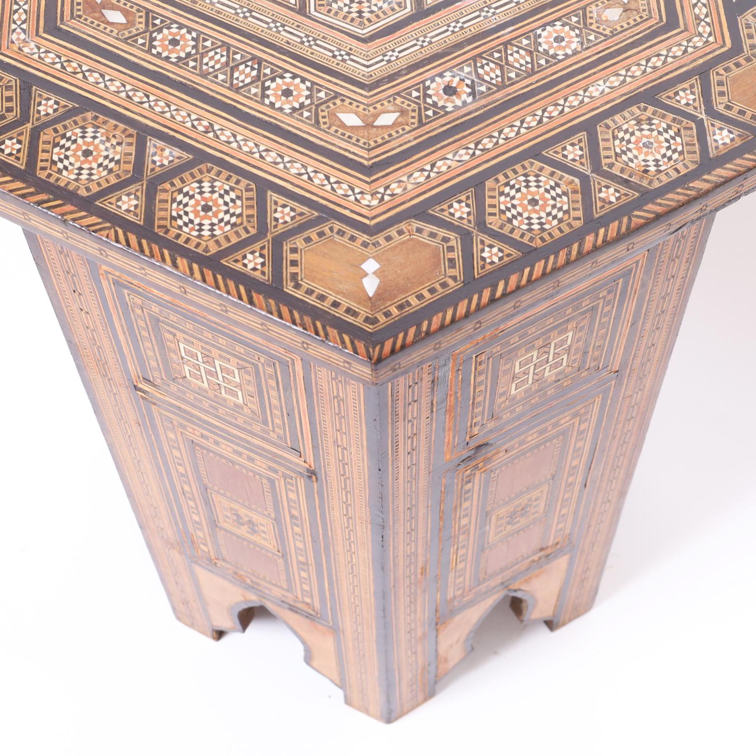 20th Century Moroccan Inlaid Stand
