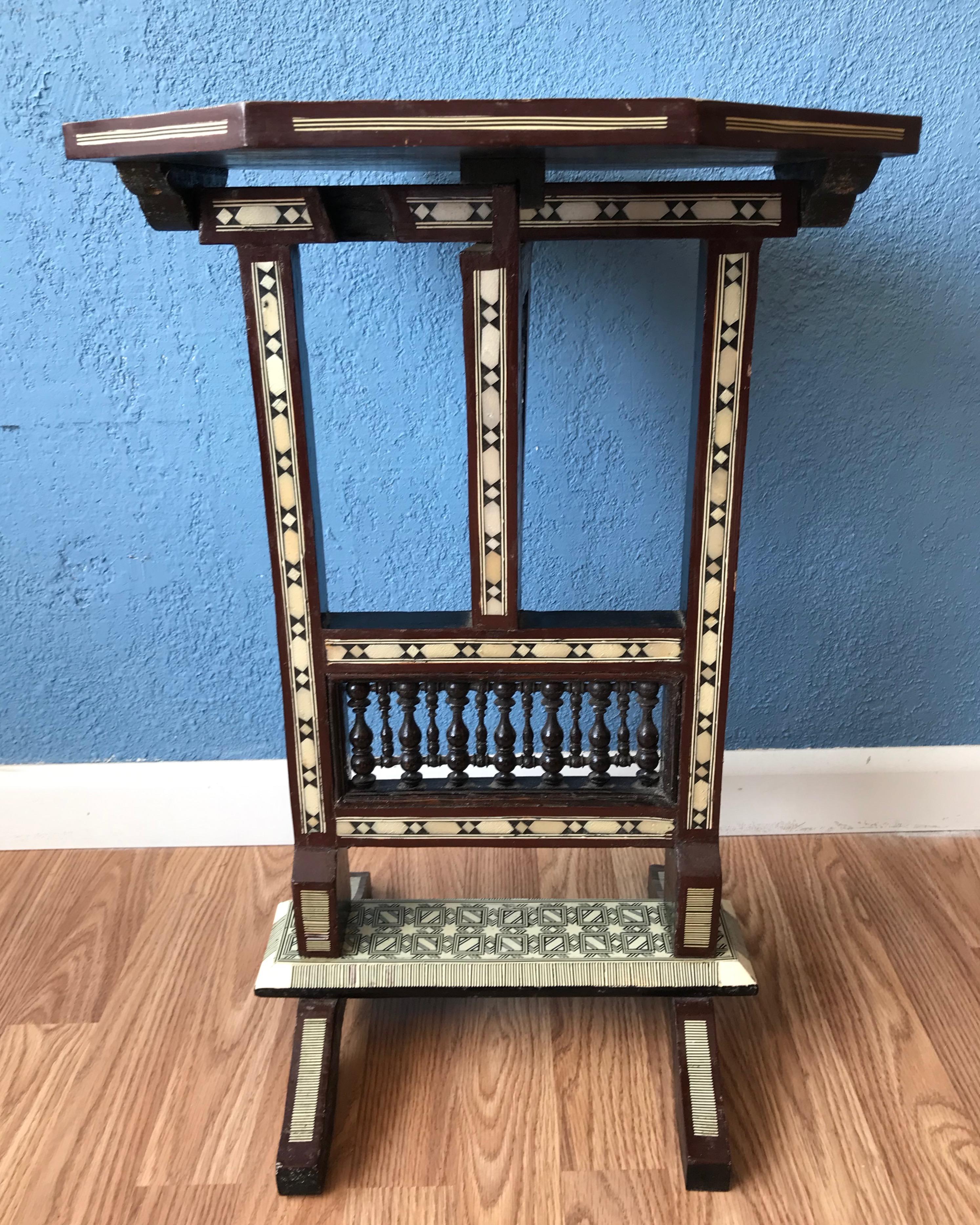 Moroccan Inlaid Tilt Top Table 3