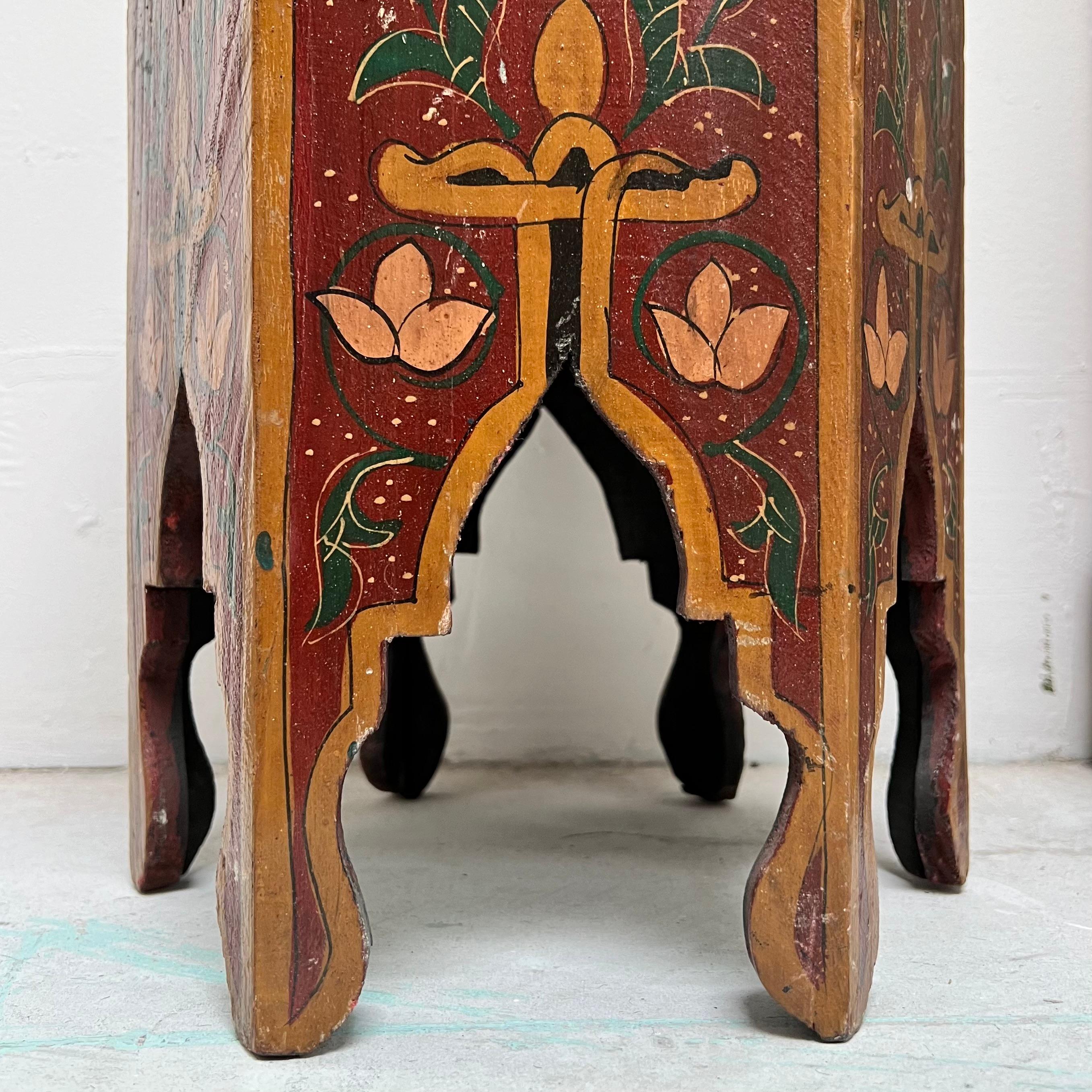 20th Century Moroccan Inlay Side Table