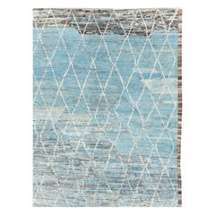 Moroccan Inspired Contemporary Handmade Turkish Large Room Size Carpet