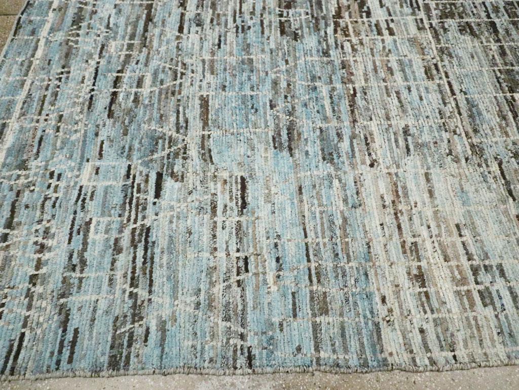 Moroccan Inspired Contemporary Handmade Turkish Room Size Carpet For Sale 1