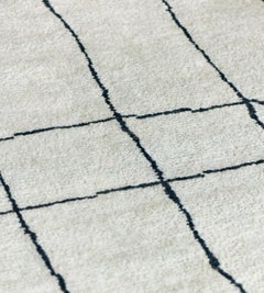 Moroccan Handwoven Wool Rug, Contemporary Design, Mastercrafted