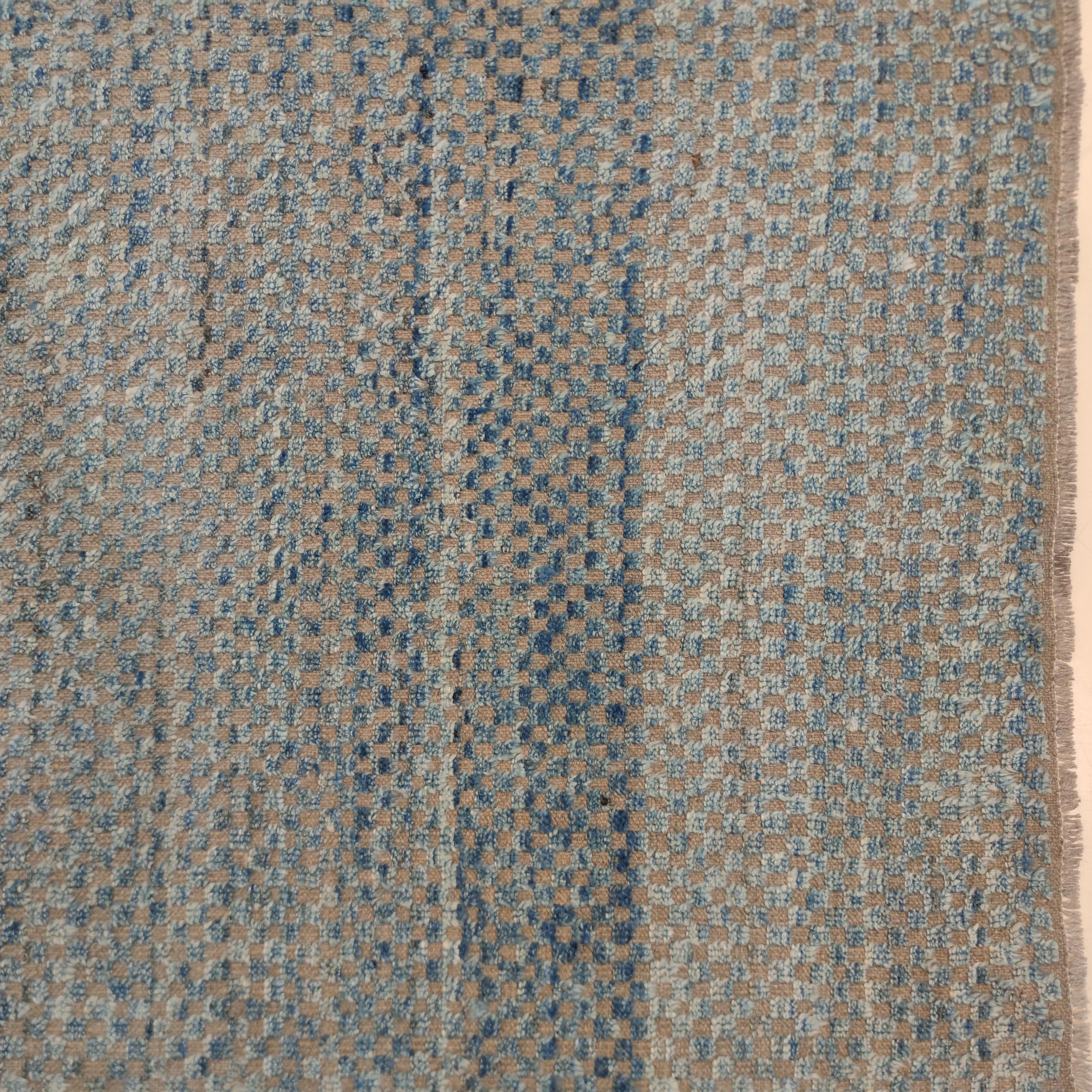 Hand-Knotted Moroccan Inspired Tuareg Blue Rug by Alberto Levi Gallery For Sale