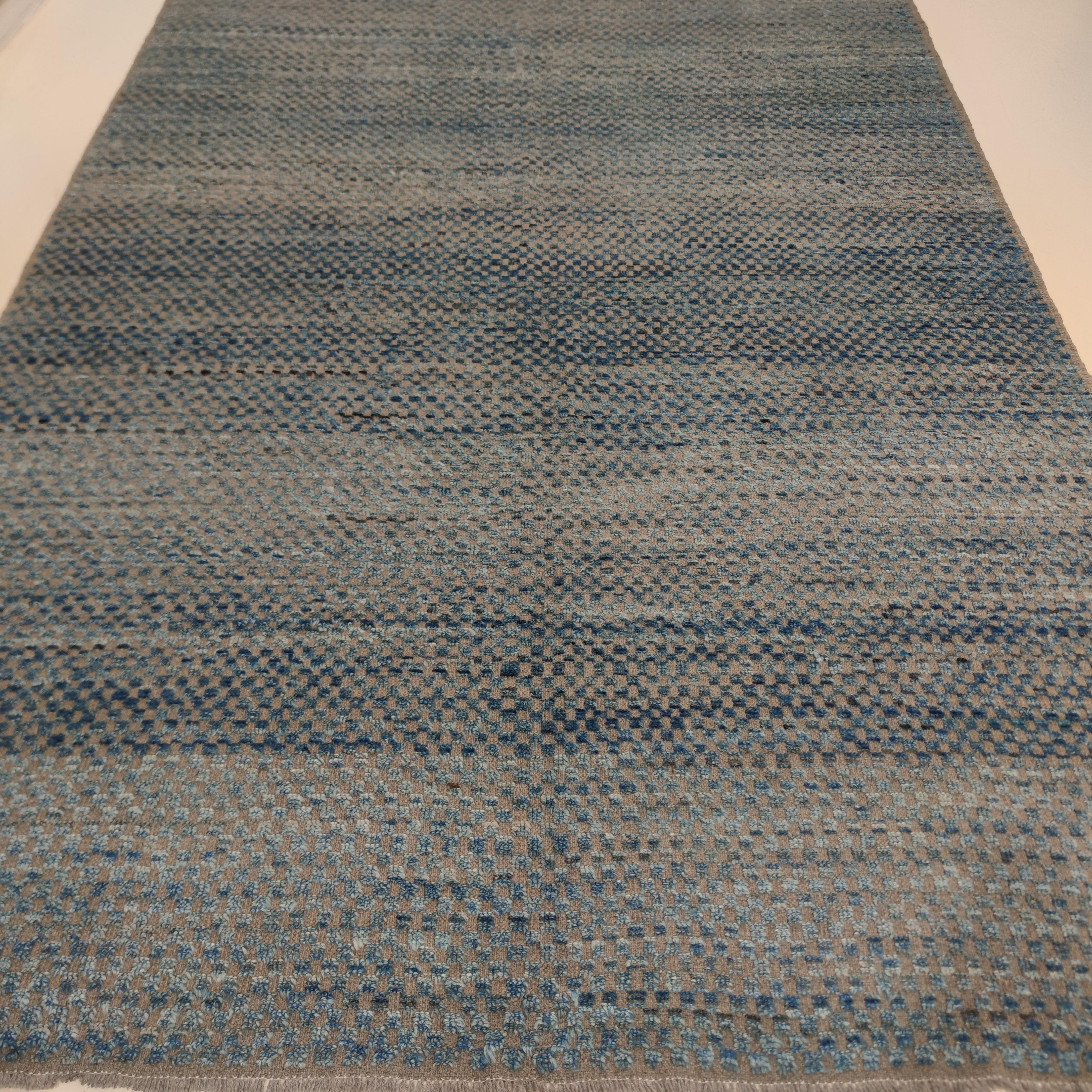 Moroccan Inspired Tuareg Blue Rug by Alberto Levi Gallery In New Condition For Sale In Milan, IT