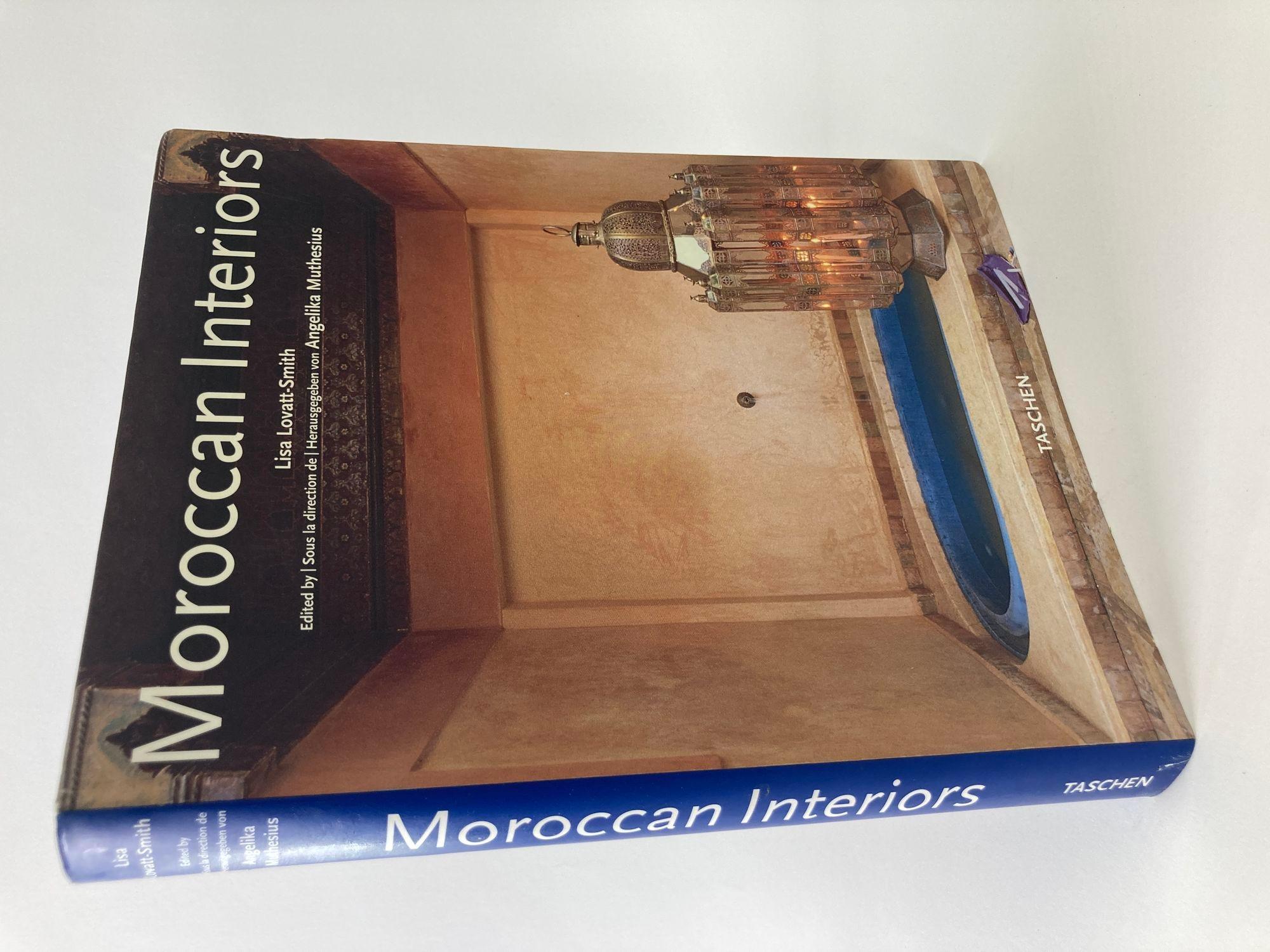 Moroccan Interiors Tashen Book by  Lisa Lovatt-Smith.
A temptation to dream This book explores contemporary interiors in the sun-soaked land that stretches from the Sahara to the Mediterranean: Morocco. The diversity is breathtaking: the rural pis?