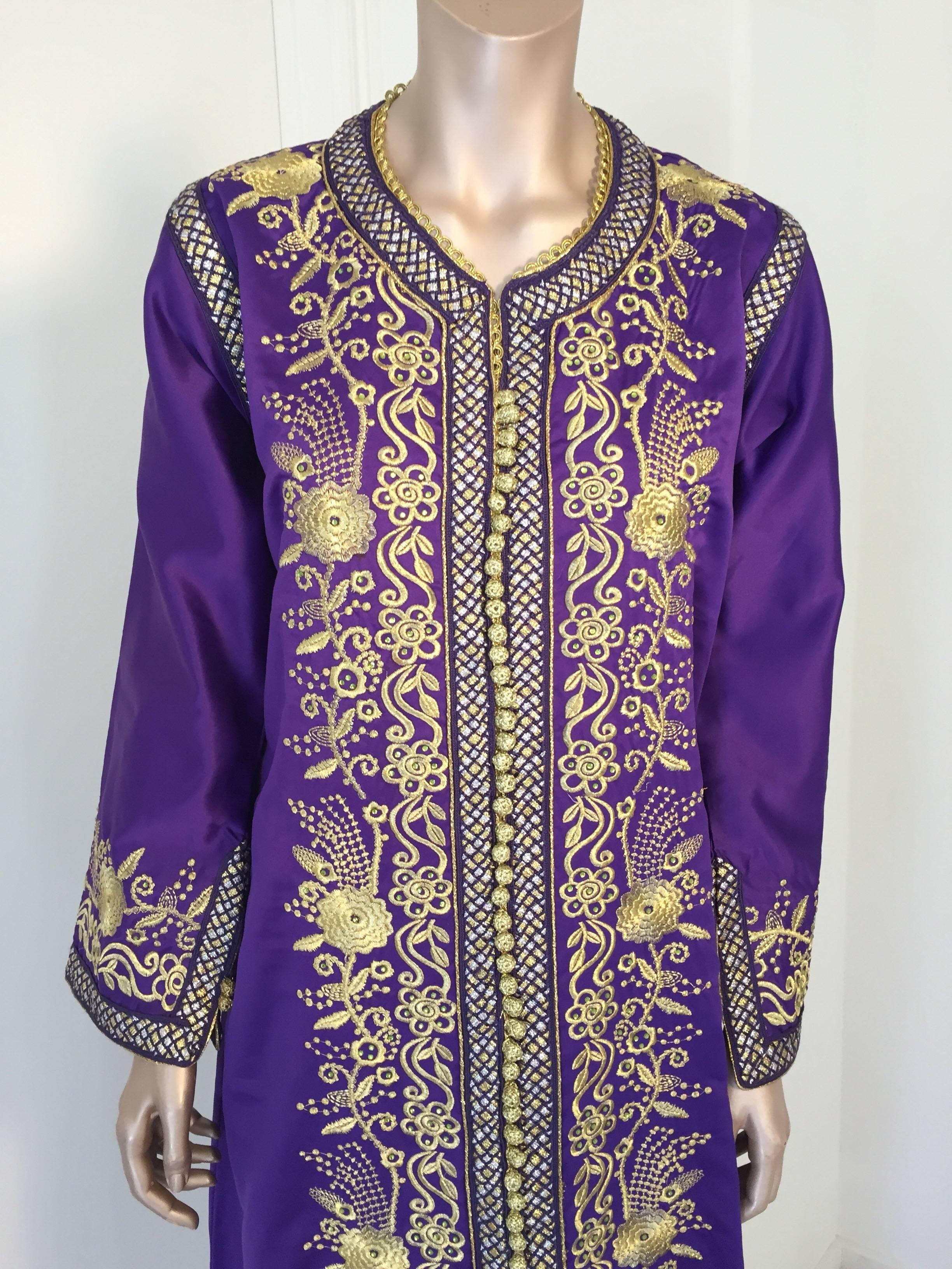 purple caftan dress