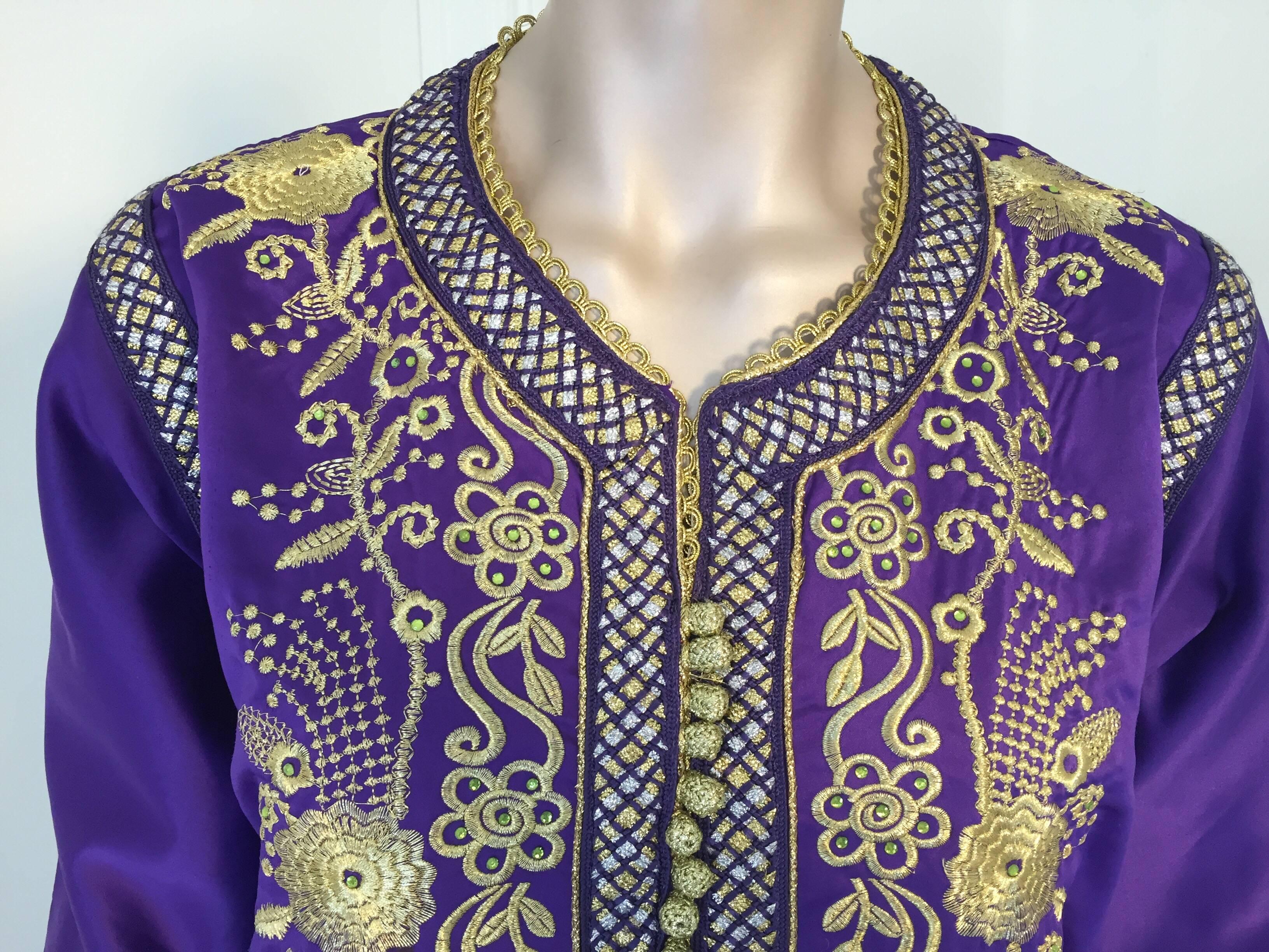 purple kaftan dress