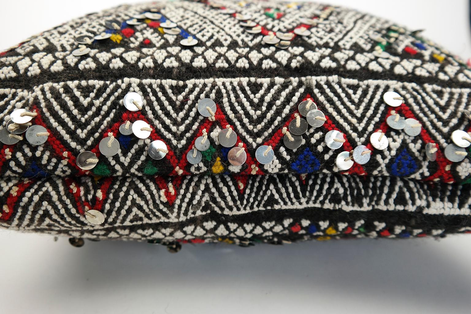 Wool Moroccan Kilim Pillow Morocco Colord Cushion For Sale