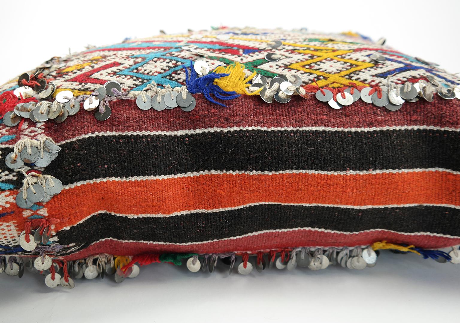 Moroccan Kilim Pillow Morocco Colord Cushion For Sale 1