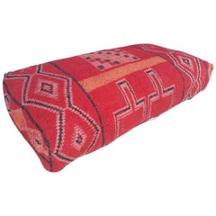 Moroccan Kilim Pouf or Ottoman, Double Size, LM 4