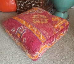 Moroccan Kilim Pouf or Ottoman, LM 1