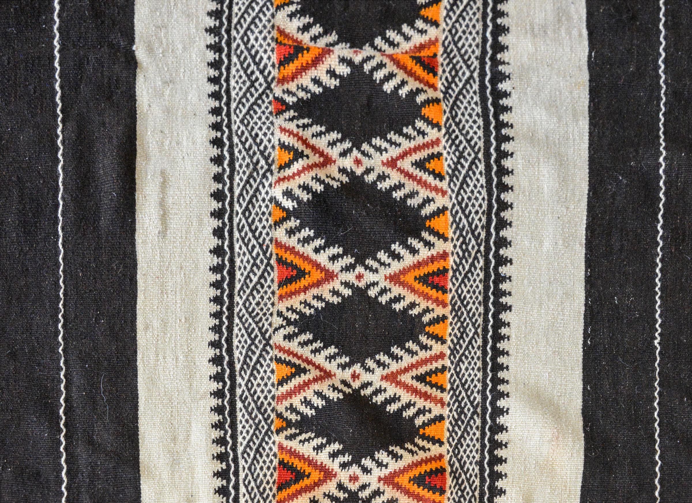 Wool Moroccan Kilim Runner For Sale