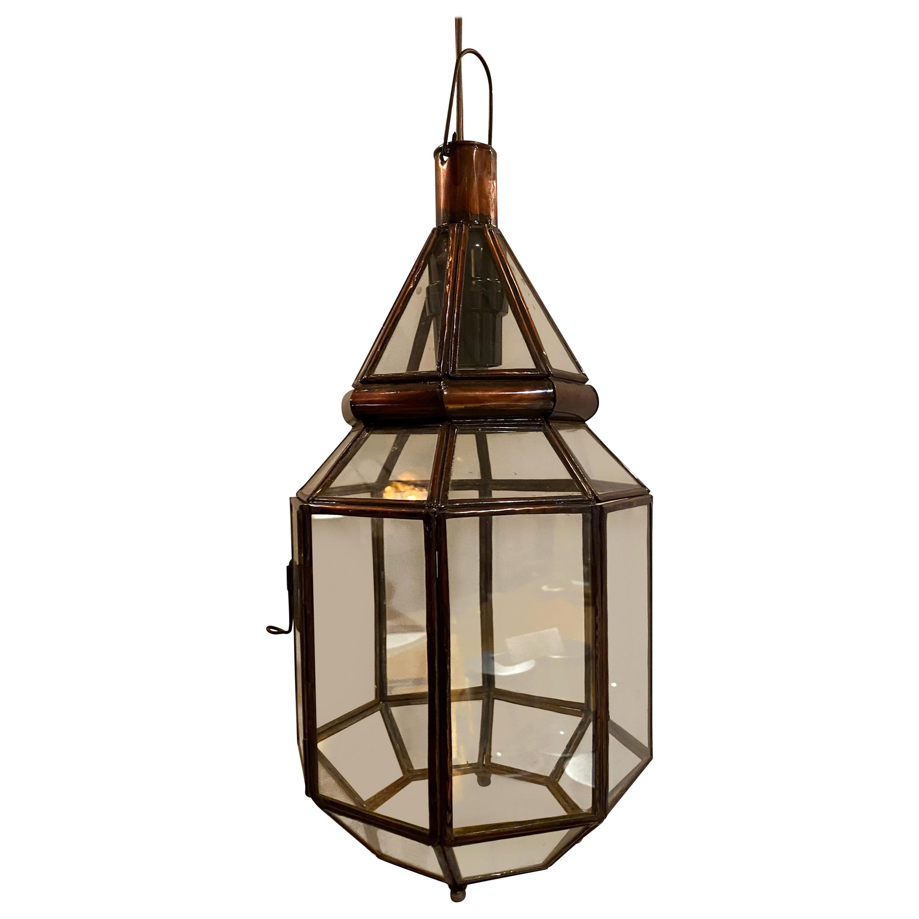 Moroccan Lantern Clear Glass For Sale