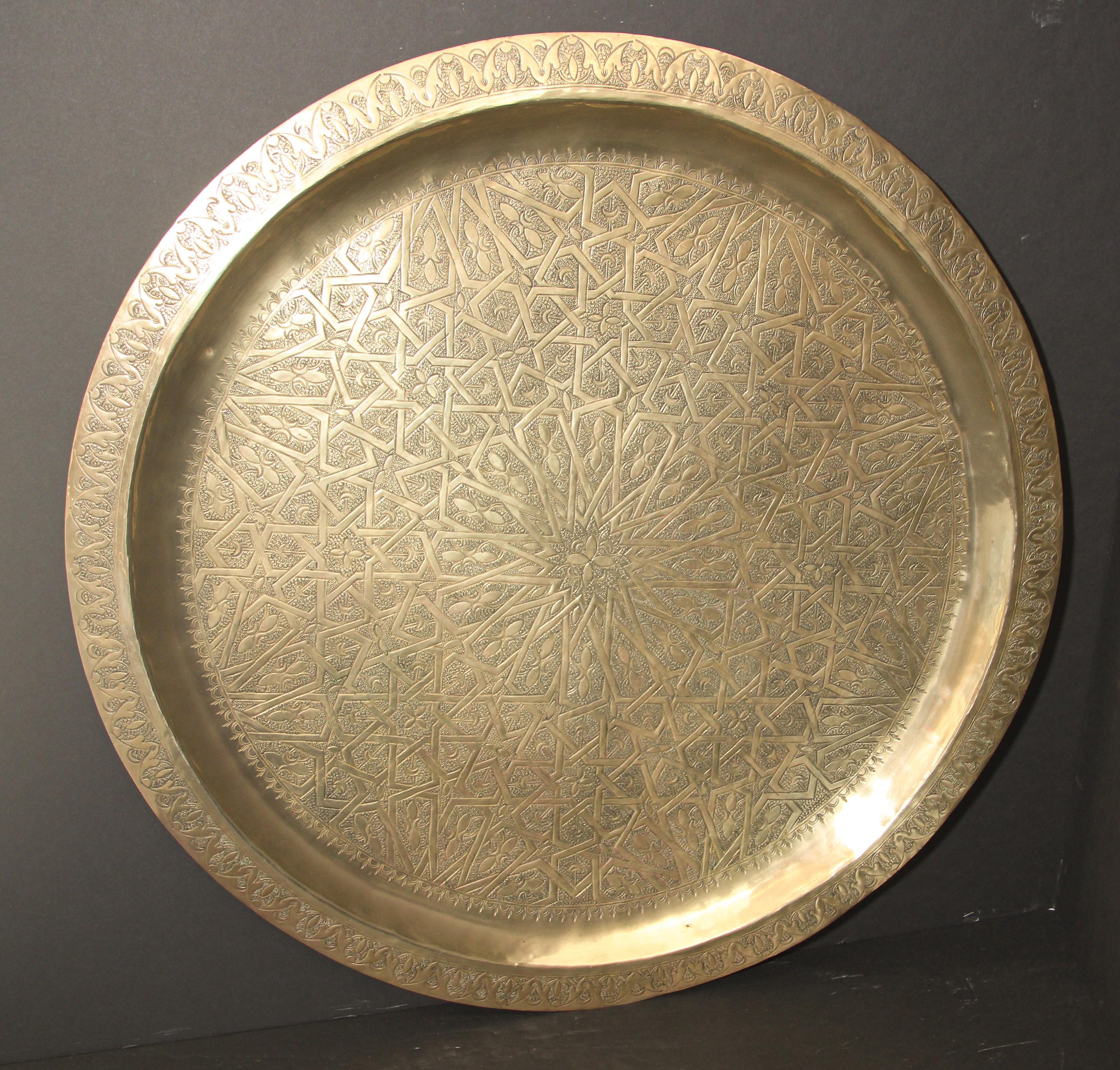 moroccan brass tray