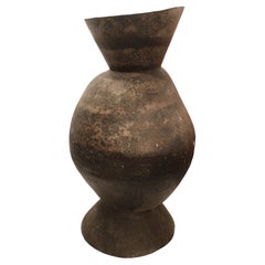 Vasija grande marroquí - Escultura de metal martillado