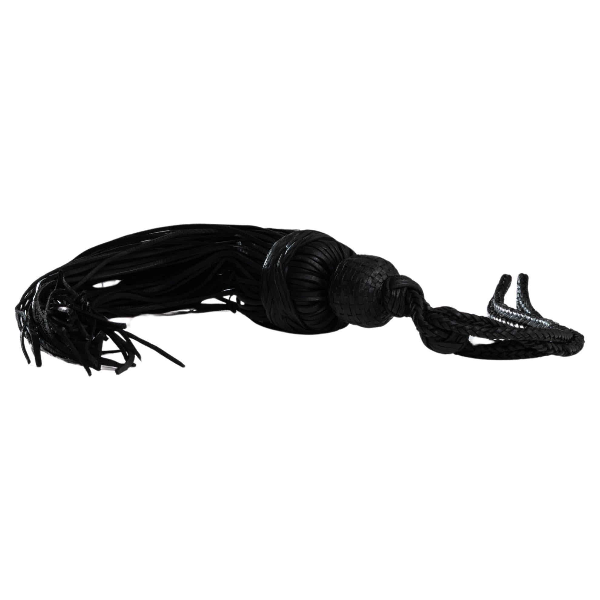 Borla Choucha de Cuero Marroquí - Negra