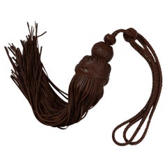Choucha en cuir marocain - Brown foncé