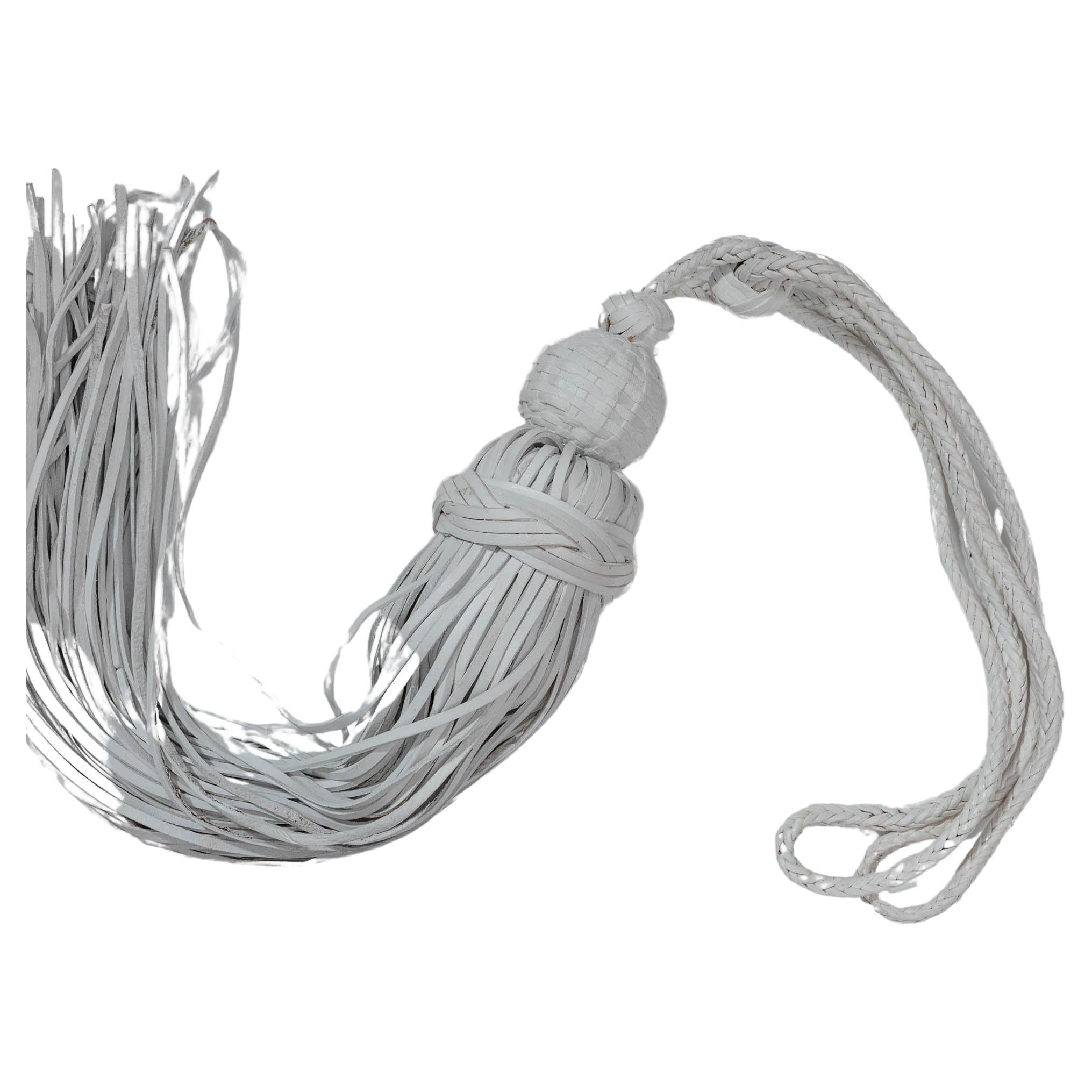 Borla Choucha de Cuero Marroquí - Blanco