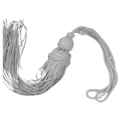 Moroccan Leather Choucha Tassel - White