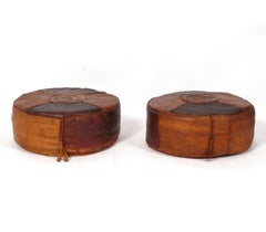 Moroccan Leather Stools Poufs