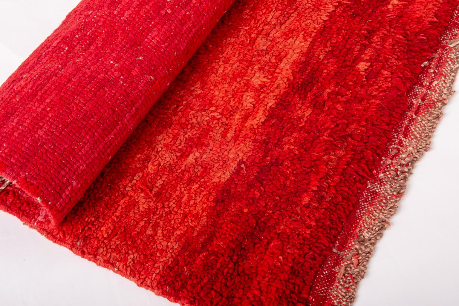 Moroccan Little Chichawa Red Carpet For Sale 4