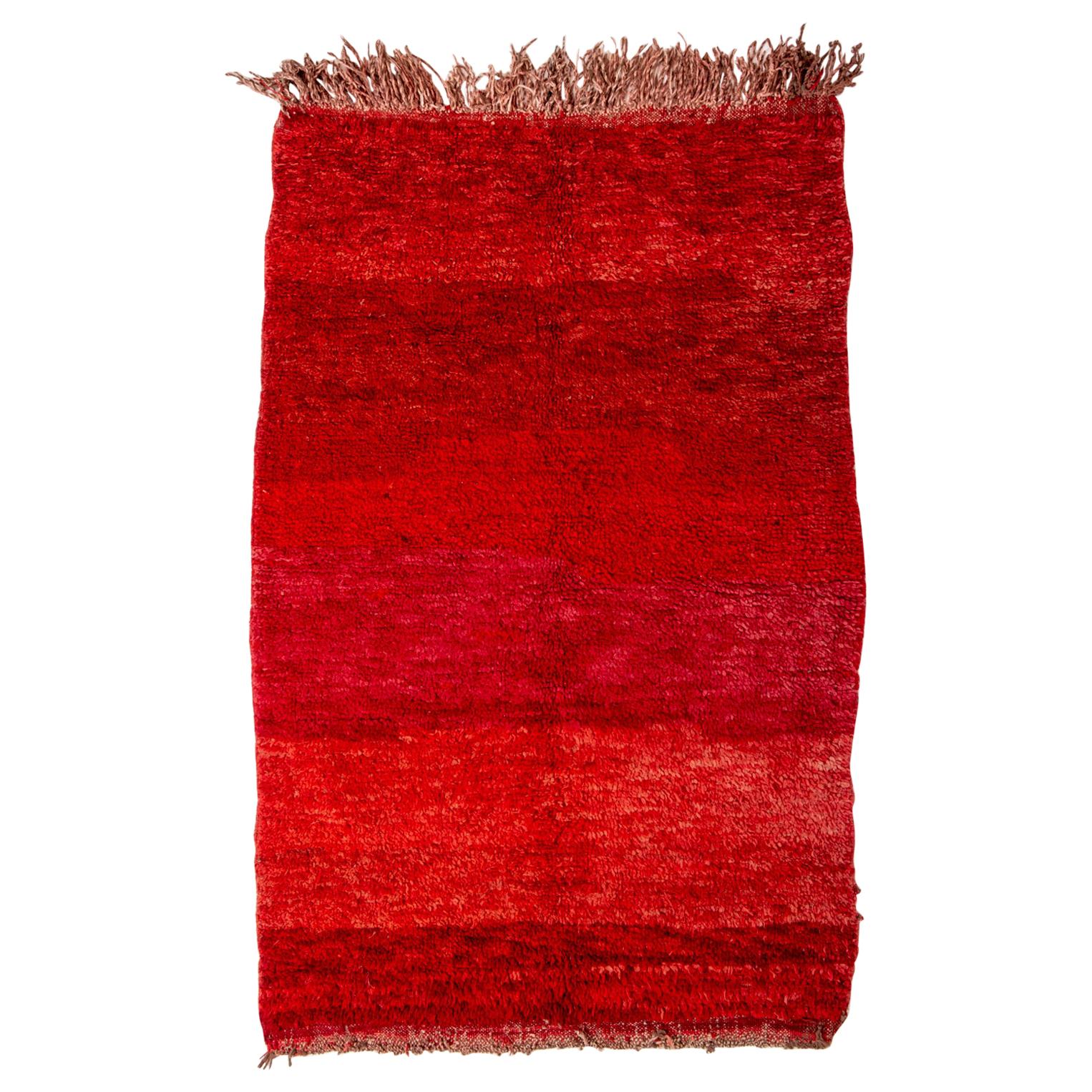 Moroccan Little Chichawa Red Carpet For Sale