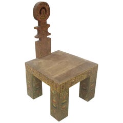 Moroccan Low Cedar Wood Chair