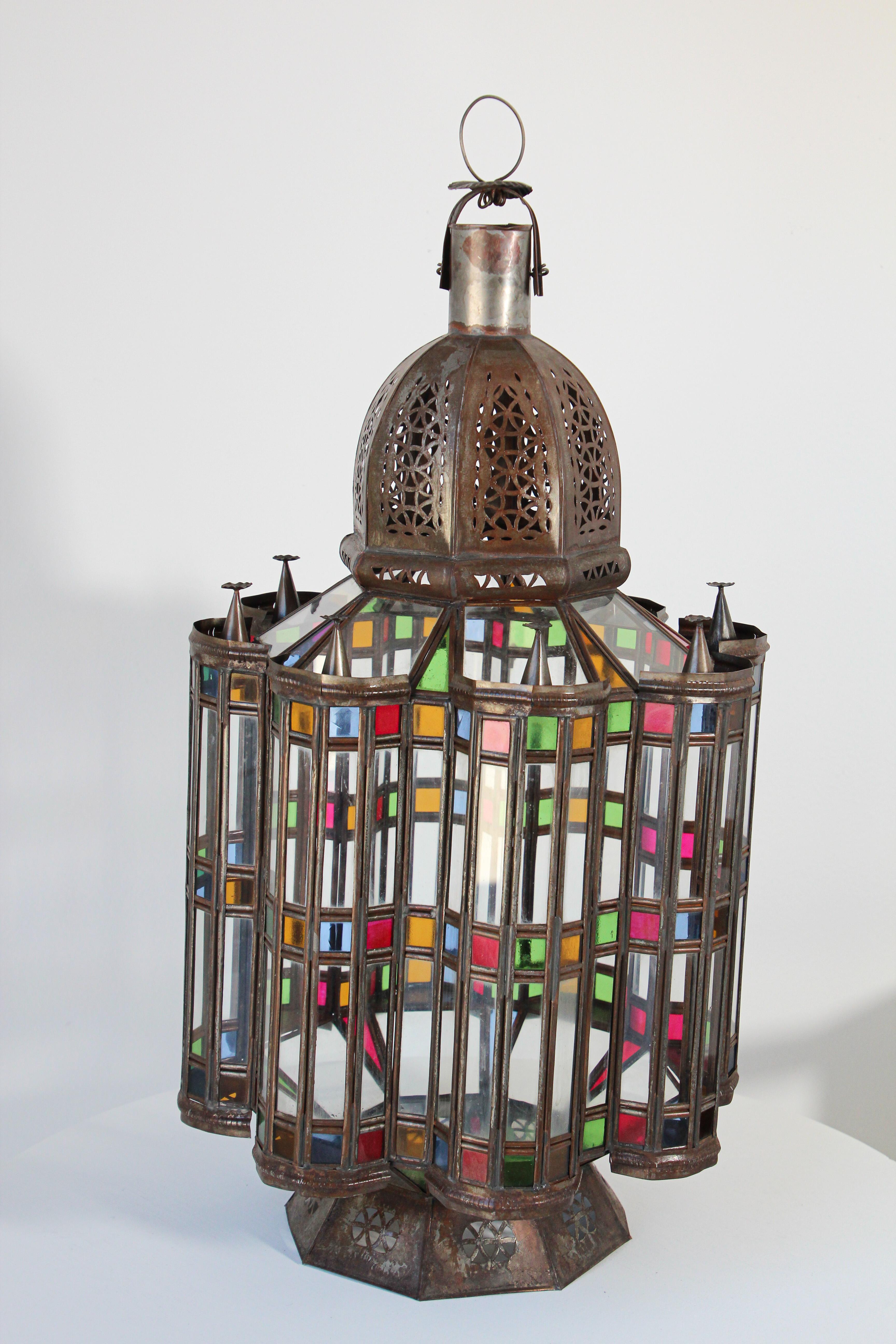 Moroccan Mamounia Moorish Glass Lantern 5