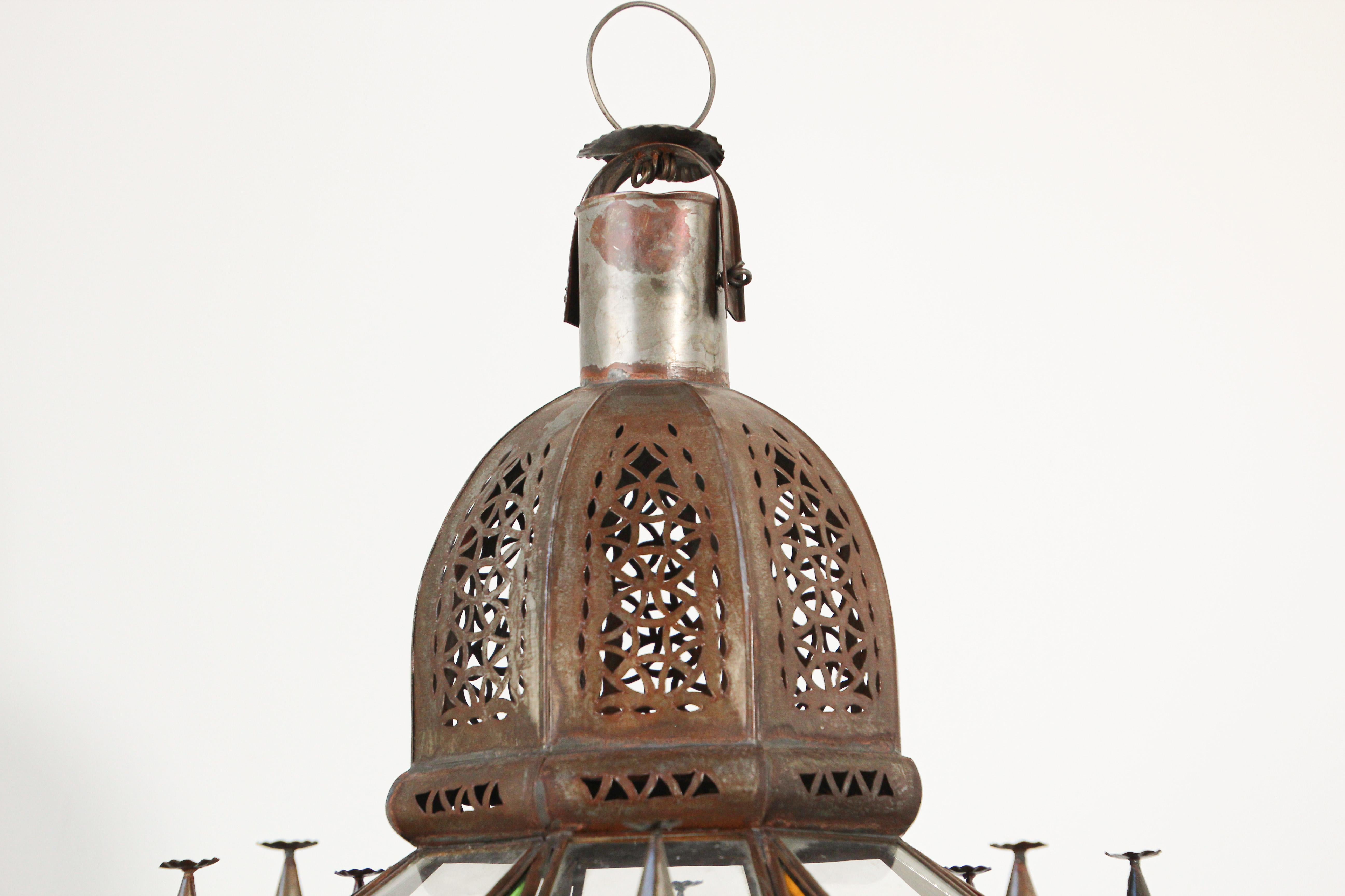 Moroccan Mamounia Moorish Glass Lantern 9