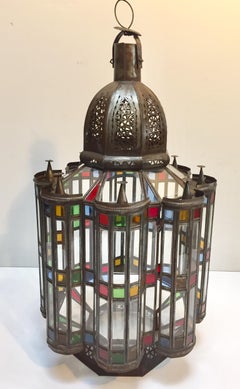 Moroccan Mamounia Moorish Glass Lantern