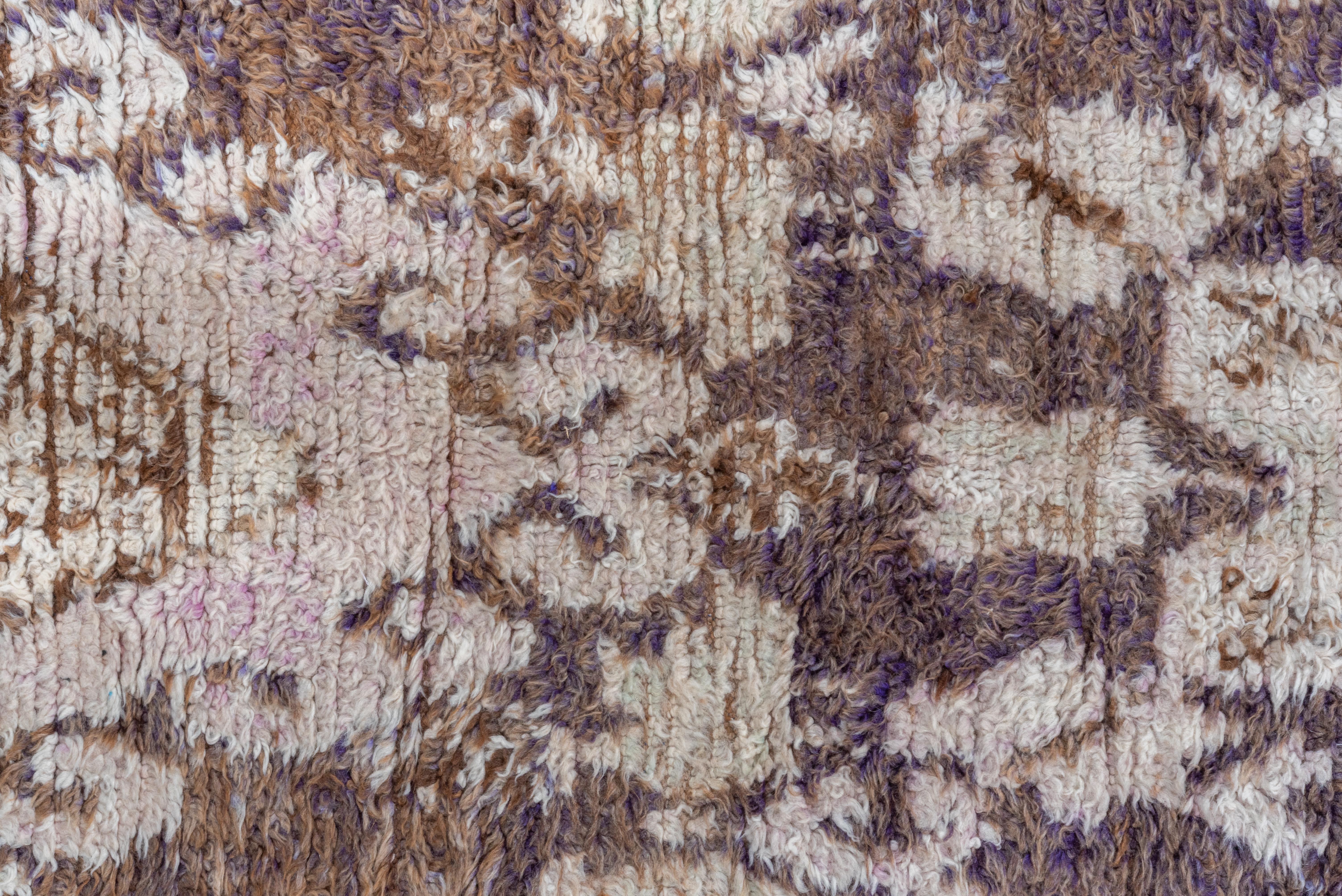 Marokkanisches Medaillon Brown und Beige (Wolle) im Angebot
