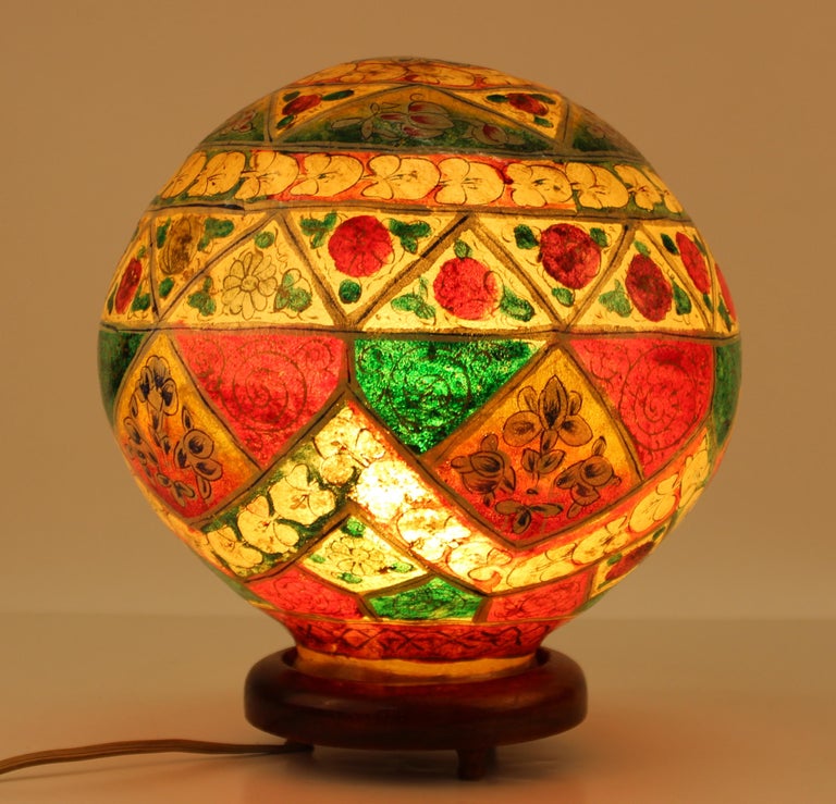 Moroccan Midcentury Camel Skin Table Lamp at 1stDibs | camel skin lamp