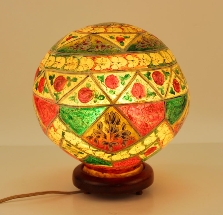 Moroccan Midcentury Camel Skin Table Lamp at 1stDibs
