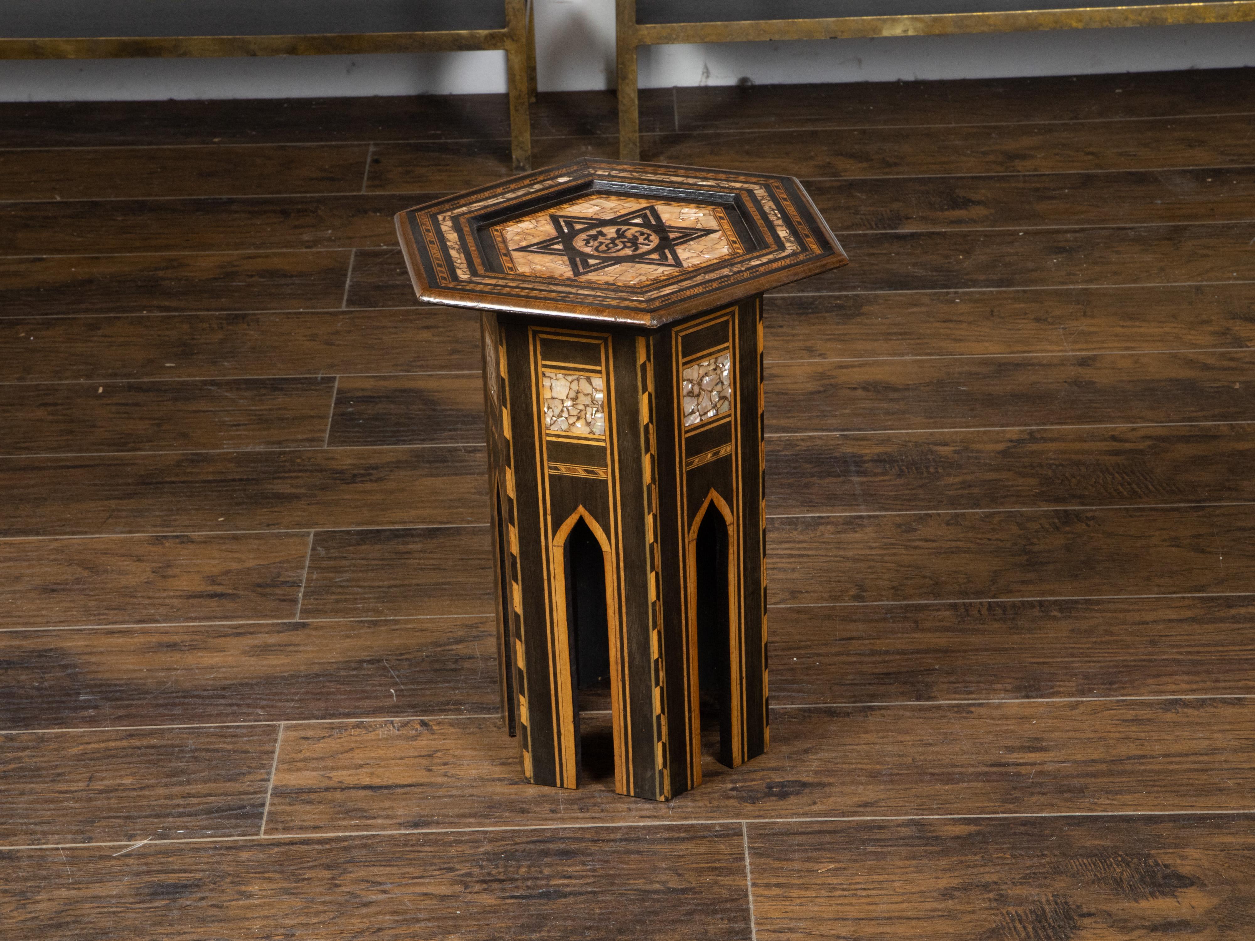 moroccan inlay side table