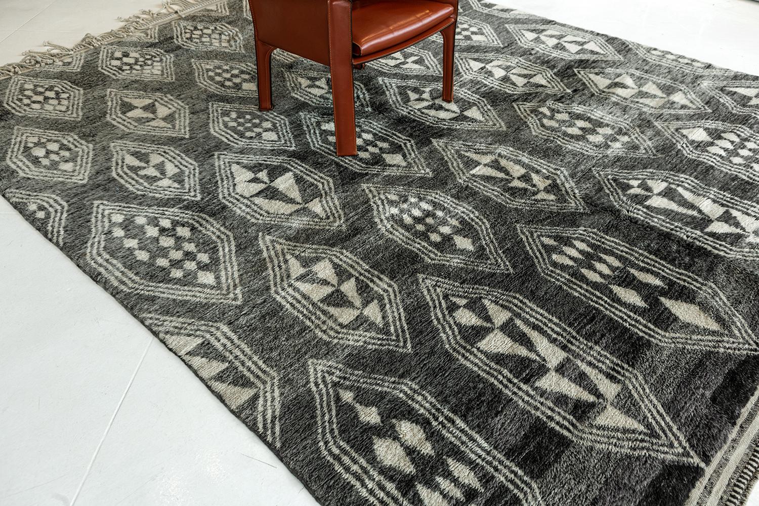 Contemporary Moroccan Middle Atlas Tribe Berber Rug