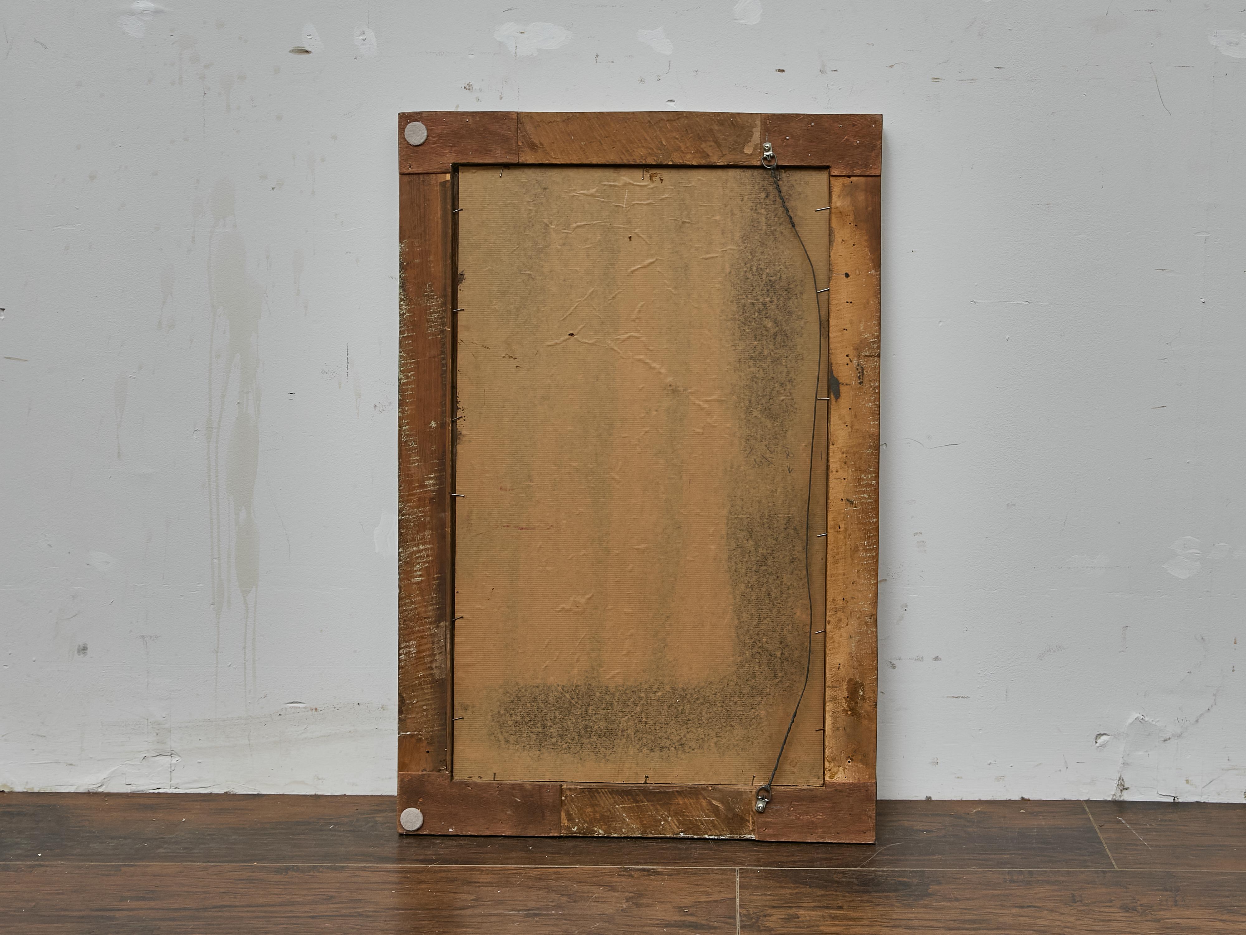 Moroccan Mirror with Inlaid Bone and Mother-of-Pearl Frame, circa 1920 For Sale 5