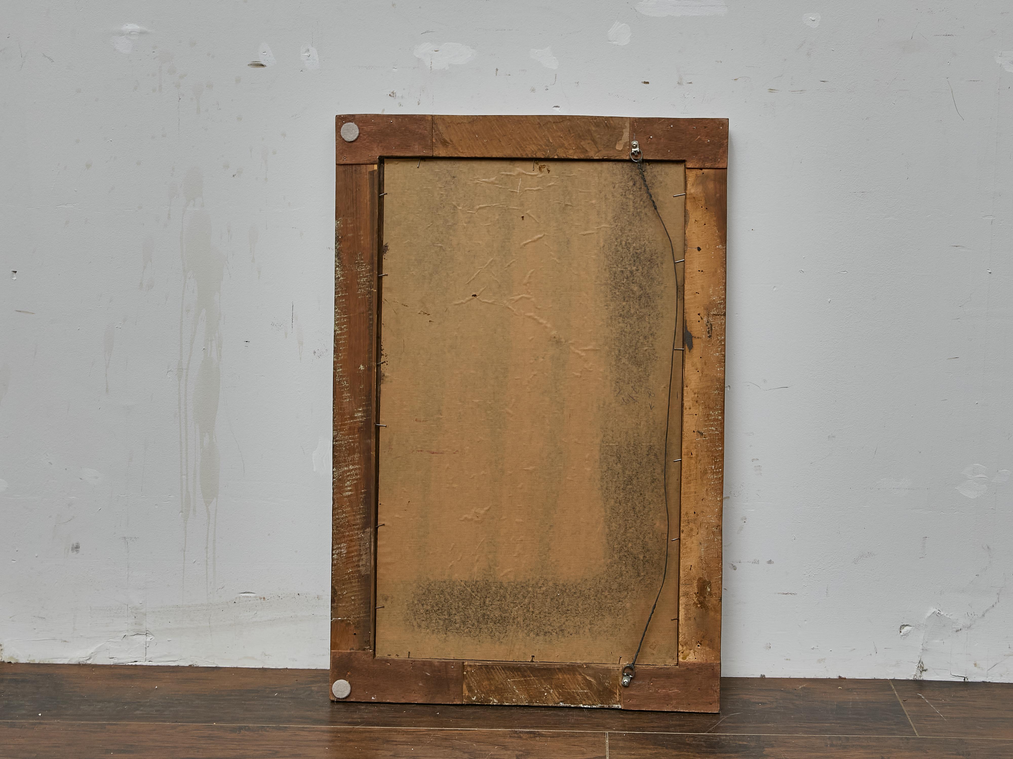 Moroccan Mirror with Inlaid Bone and Mother-of-Pearl Frame, circa 1920 For Sale 4